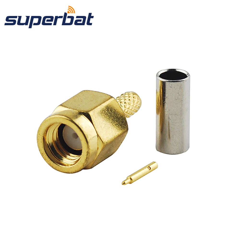Crimp Solder Male Straight RF Coaxial Connector for RG316 Cable