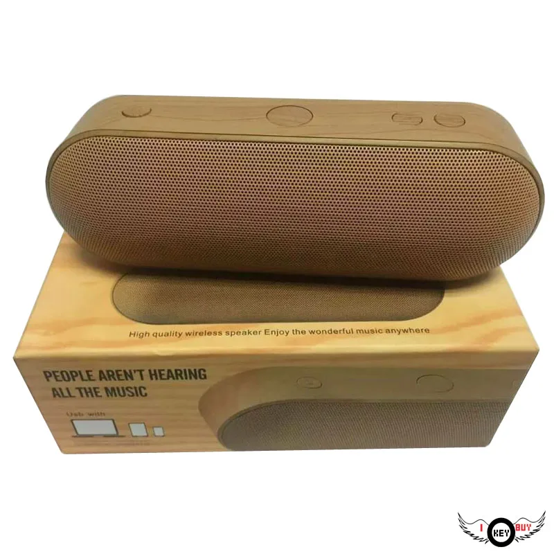 

1PC Wooden Bluetooth Speaker USB Charger Card Car Mobile Computer MP3 Mini Subwoofer Speakers 5V 5W With charging line Hot Sell