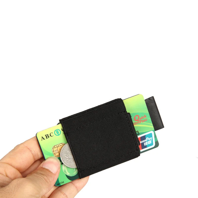 Упругие маленькие Для мужчин кошельки тонкий мини кошелек Тонкий держатель кредитной карты Бизнес ID держателей карт