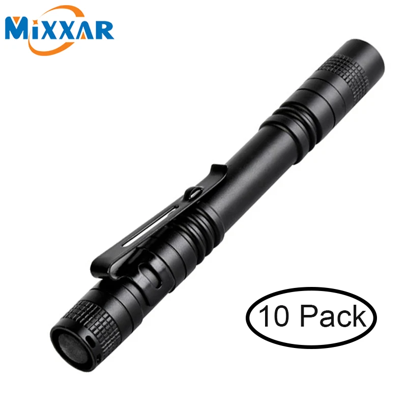 

10Pack 2000LM Mini portable Small penholder Led Flashlight Night Dropshipping Walking lighting Car Maintenance work Torch Lamp