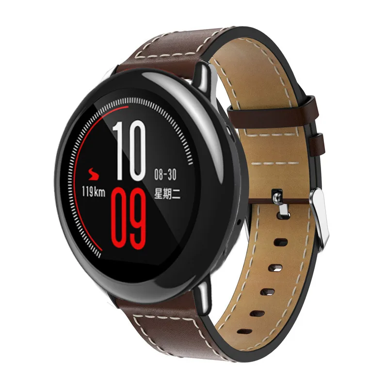 Ремешок для Xiaomi Huami Amazfit bip correa спортивные часы ремешок Оригинальные кожаные умные