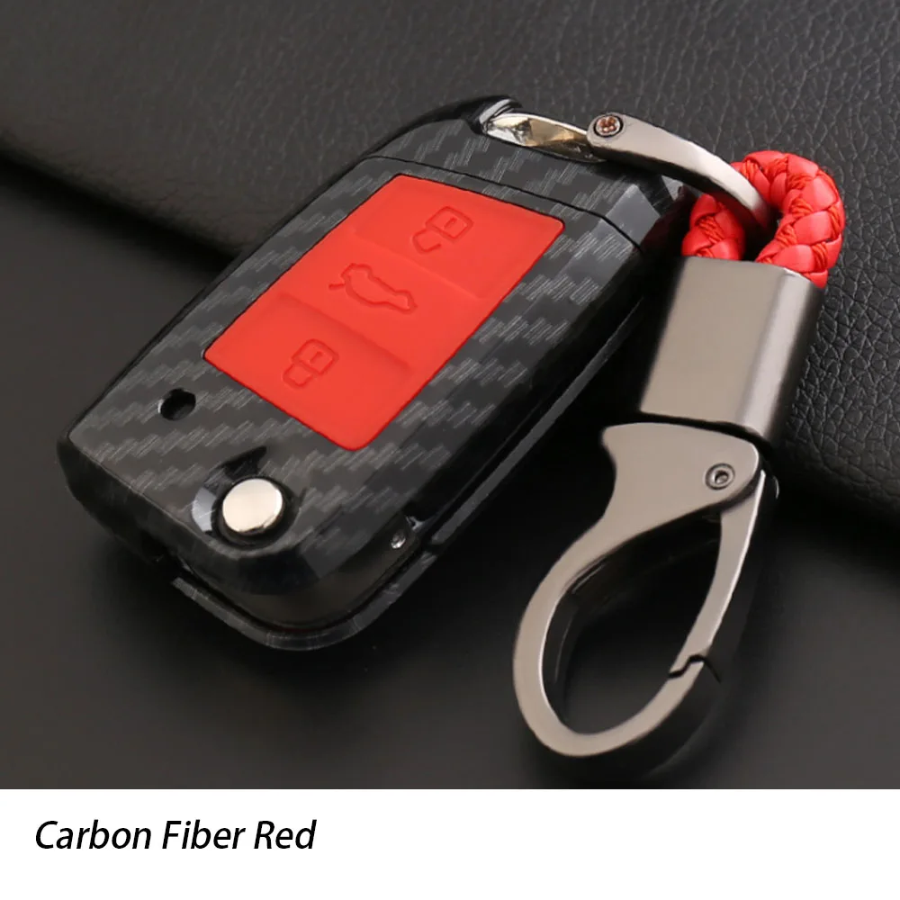 Стильный ключ из углеродного волокна для Passat - Название цвета: Carbon Fiber Red