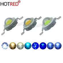 100 шт., 1 Вт, 5 Вт, 3 Вт, высокомощный светодиодный светильник CREE, белый светодиод, точечный светильник, светильник, лампа, красный, 620нм, 660нм, светодиодный светильник
