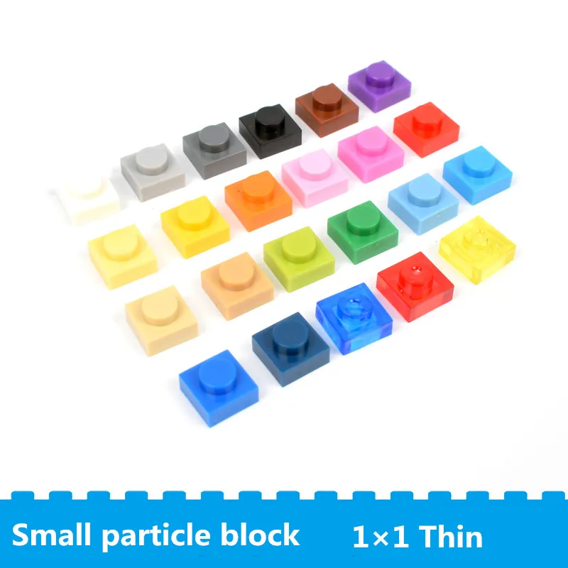 

100pcs/lot small particles blocks plate 1Ч1 compatible with known brand spare parts Early education training toys for children