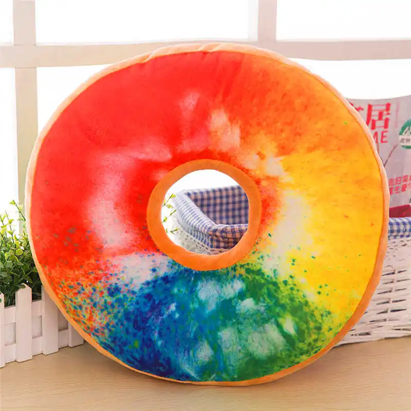 Soft Plush Pillow Stuffed Seat Pad Sweet Donut Foods Cushion Cover Case Toys High quality Plush stuffed with PP cotton #3o10#f (3)