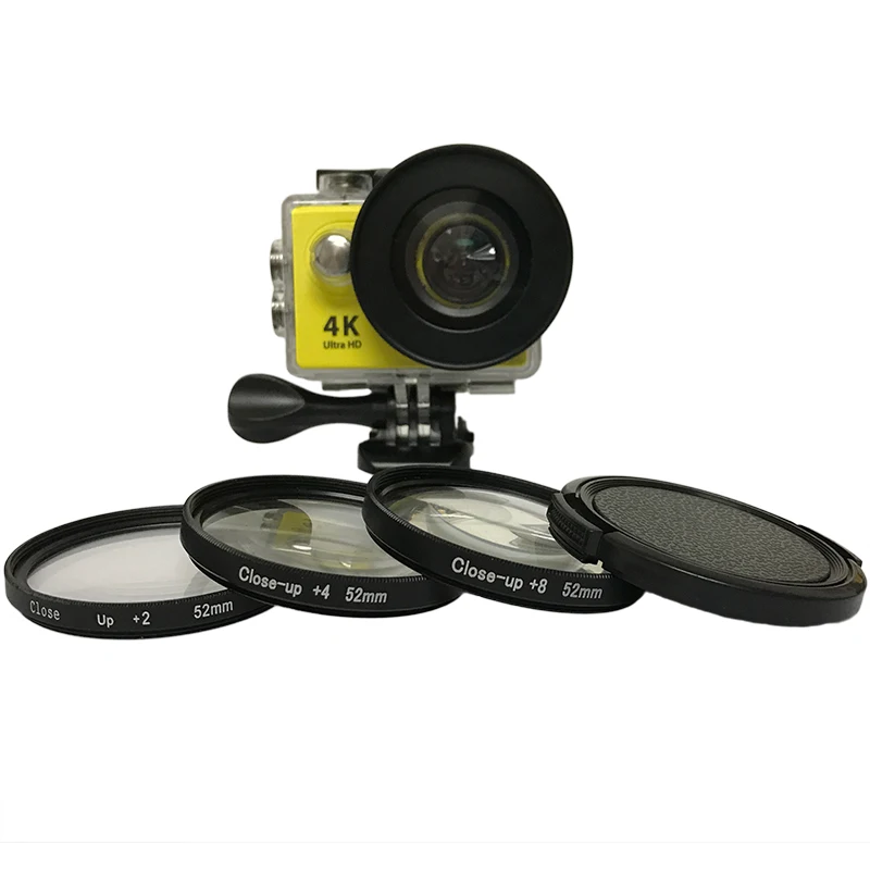 3pcs lot 52mm Macro Close Up Filter Lens Kit 2 4 8 for Eken Accessories Eken