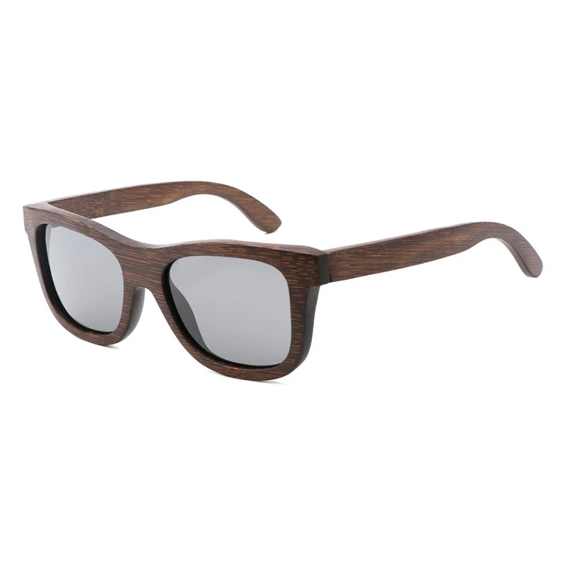 

BerWer Bamboo Sunglasses For Men Wood Sun Glasses Polarized Sunglass Rectangle Lenses Driving UV400