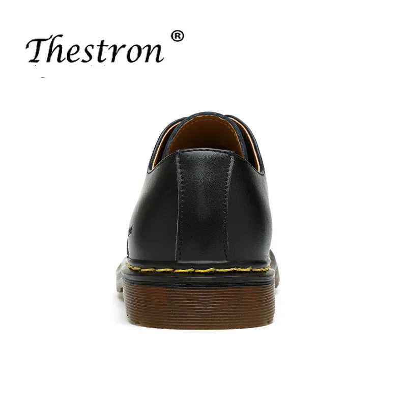 Thestron/мужские деловые модельные туфли хорошего качества; низкие рабочие туфли; модные черные повседневные кожаные рабочие туфли; туфли дерби
