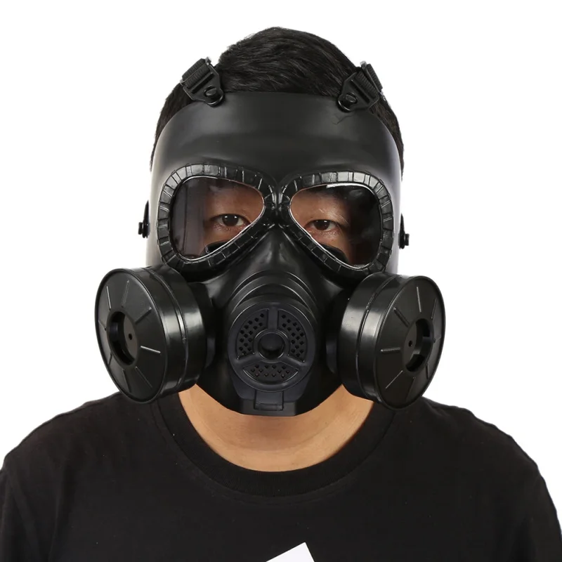 

M04 Tactical Helmet Double Filter Gas Mask CS Paintball Military Tactical Army Perspiration Face Guard Mask With Double Fan