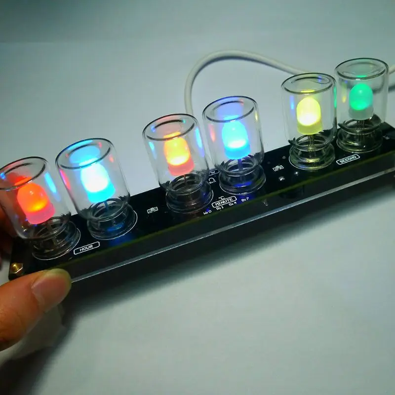 Креативный RGB цветной часовой набор 51 SCM DIY Электронный набор красочные световые часы