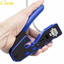 CNCOB 8P8C RJ45 Cable Crimper,Ethernet Perforated Connector Crimping Tools, Multi-Function Network Tools, Cable Clamps
