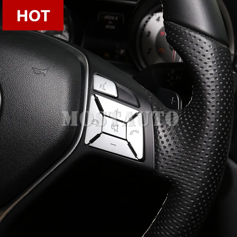 12 шт. накладки на кнопки рулевого колеса для Benz C Class W204 S204 2010 2013|w204 interior|cover coversbenz