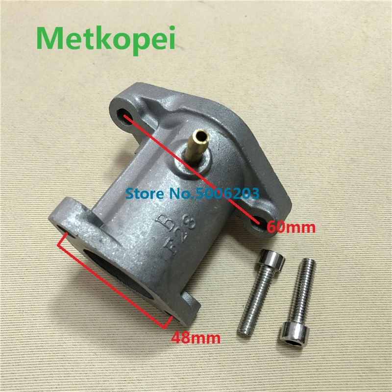 YBR125 carburetor joint aluminum (1)