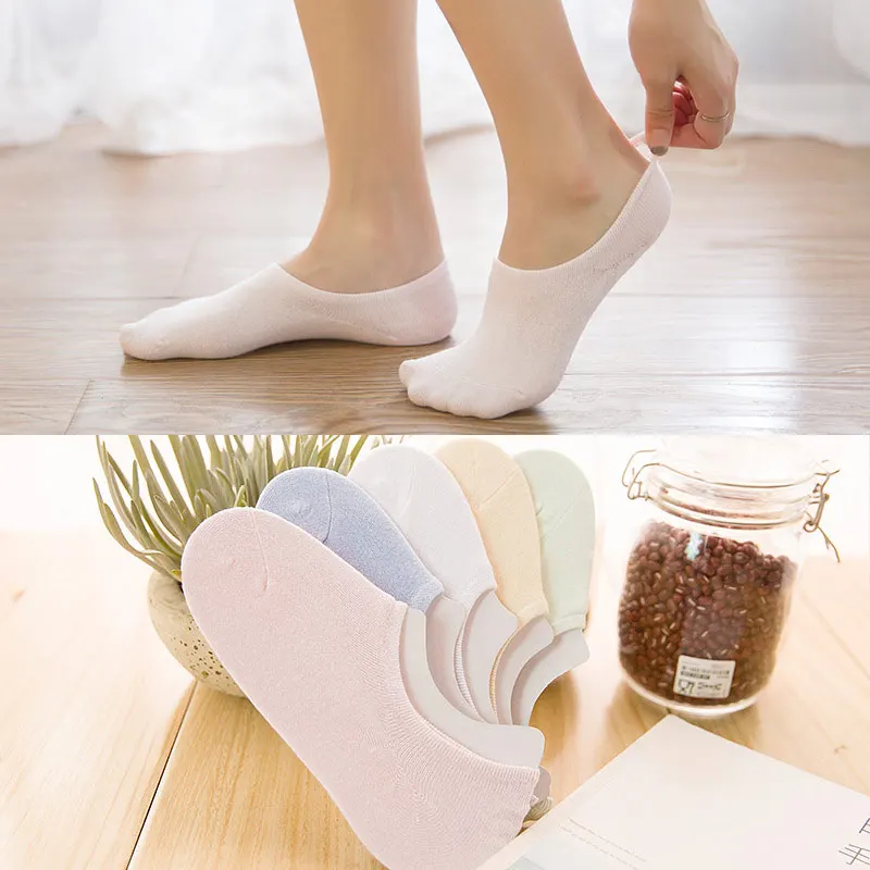 

2 Pairs/Lot Sock Ladies Spring Summer New Japanese Solid Color Low Help Invisible Sock Candy Color Boat Sock Women 5 Colors