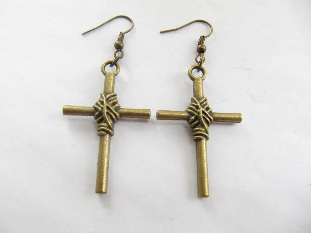 2pairs Long cross earrings, religious jewelry, gift for her, girlfriend