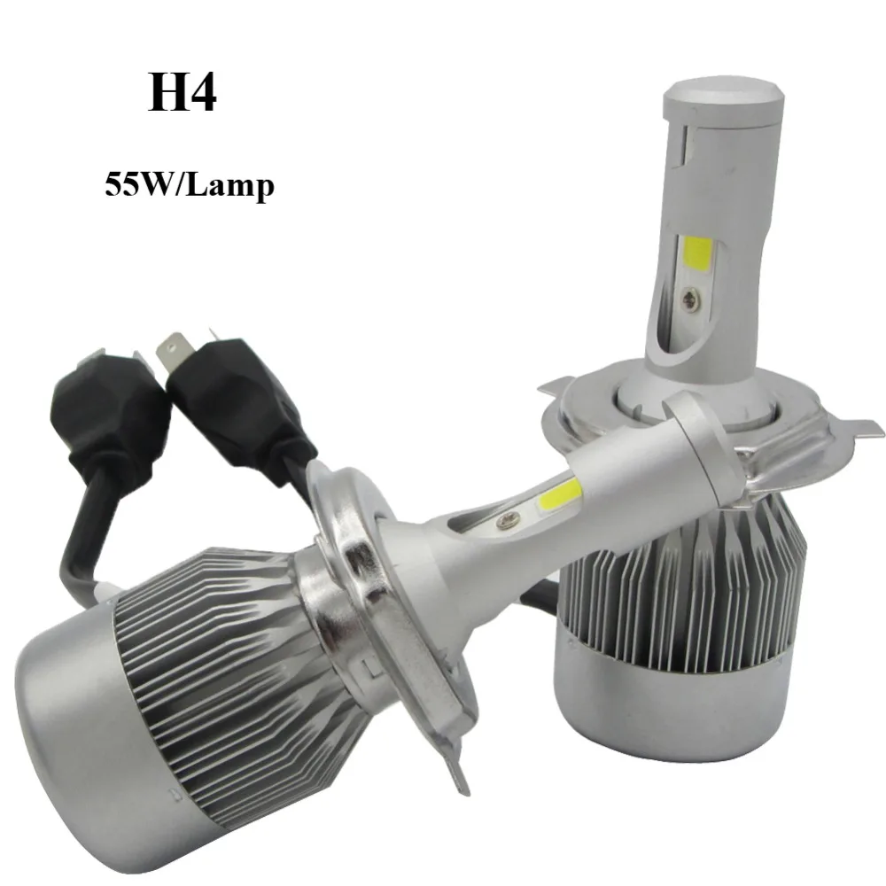 COB Автомобильные фары H7 LED H4 Hi/Lo H1 H3 H11 H13 9004 9005 9007 Автомобильная передняя лампа 6000K