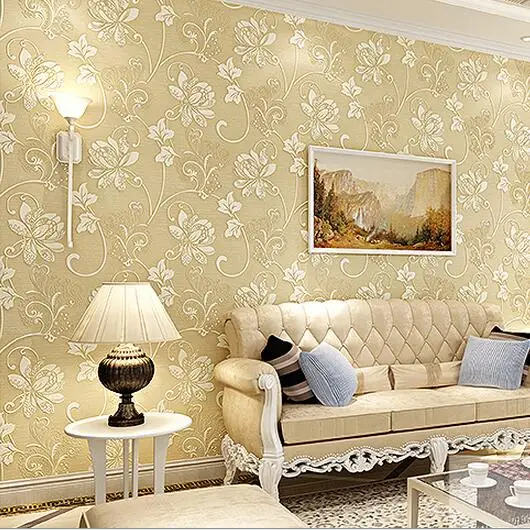 Luxury Europe Home Decor Thicken Wallpaper 3D Durable Non woven