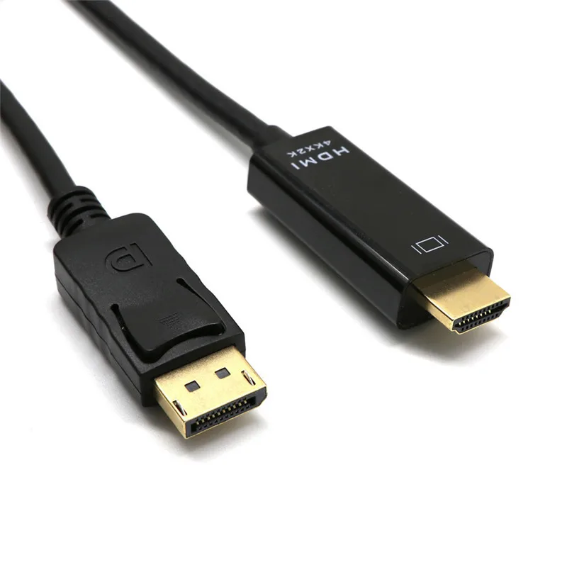 2019 новый черный 4K * 2K DisplayPort DP к HDMI Штекерный адаптер кабель 2 0 в Mini кабелям