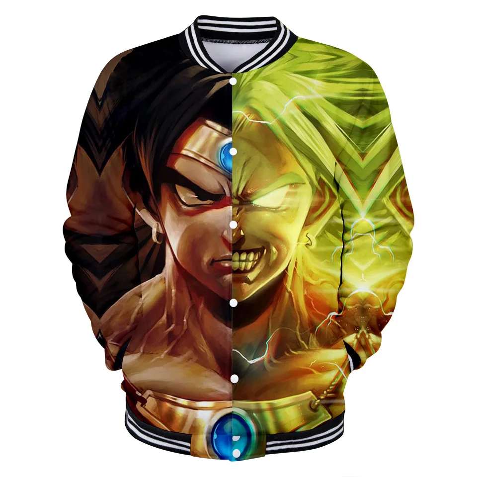 

Winter Mens Jackets and Coats Japanese Anime DRAGON BALL Z Goku Master Roshi 3D Baseball Jacket Men Women Hoodies Sweatshirts