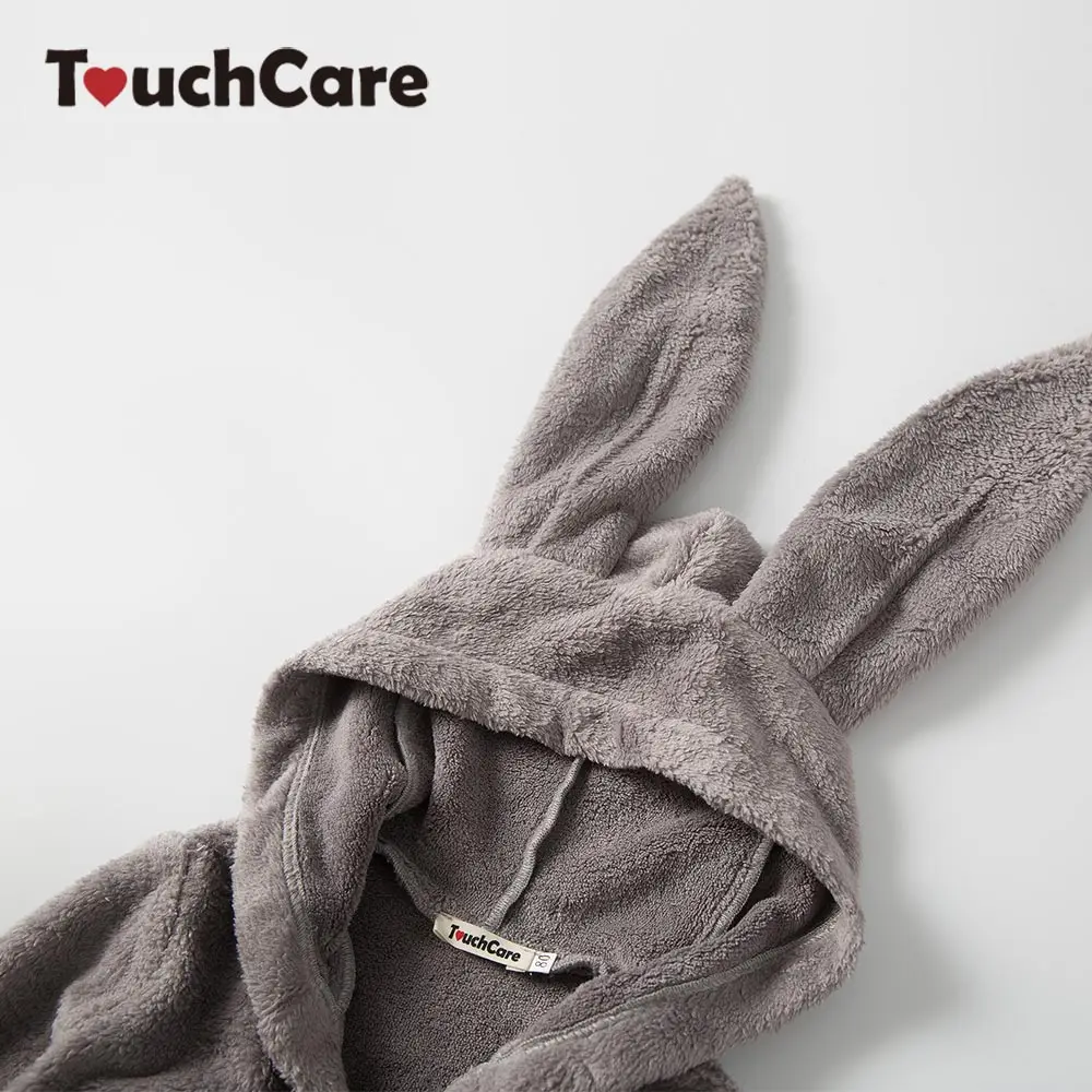 TouchCare милые кроличьи уши бархатный халат для новорожденного маленьких мальчиков