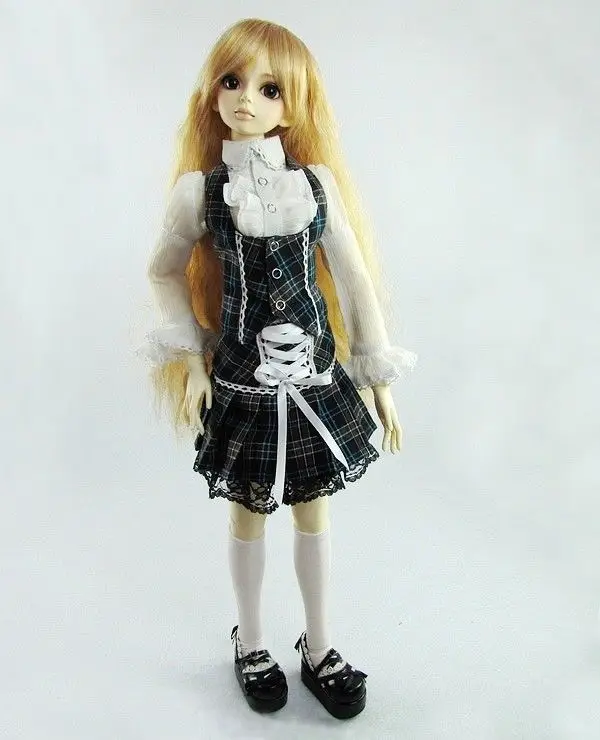 

[wamami] 290# Dark Green Plaid Dress/Shirt/Suit 1/3 SD DOD BJD Dollfie