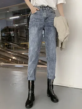 

JUJULAND High Waist Jeans For Women Casual Stretch Female Jeans Lady Vintage Denim Pants Slim Elastic Skinny Trousers 328