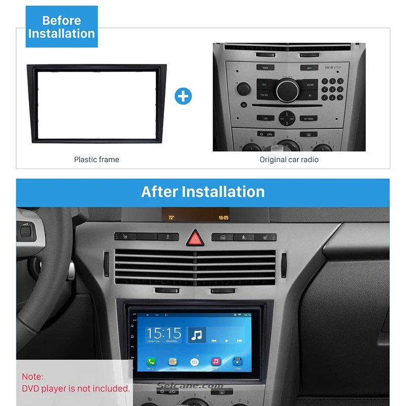 Seicane черный двойной Дин радио фасции стерео Indash CD рамка ПАНЕЛЬ АУДИО крышка Рамка комплект для ремонта для Opel Vectra Astra Zafira