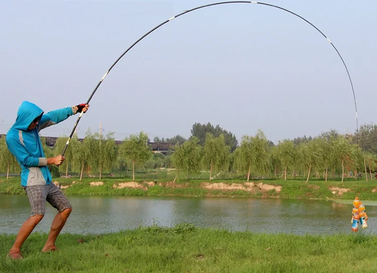 Drop Shipping 28 tune New Ultra-hard Ultra-lightweight Fishing Rod Pole Rod 3.6-8.1M Fishing Rod Comfortable Durable Lightwet