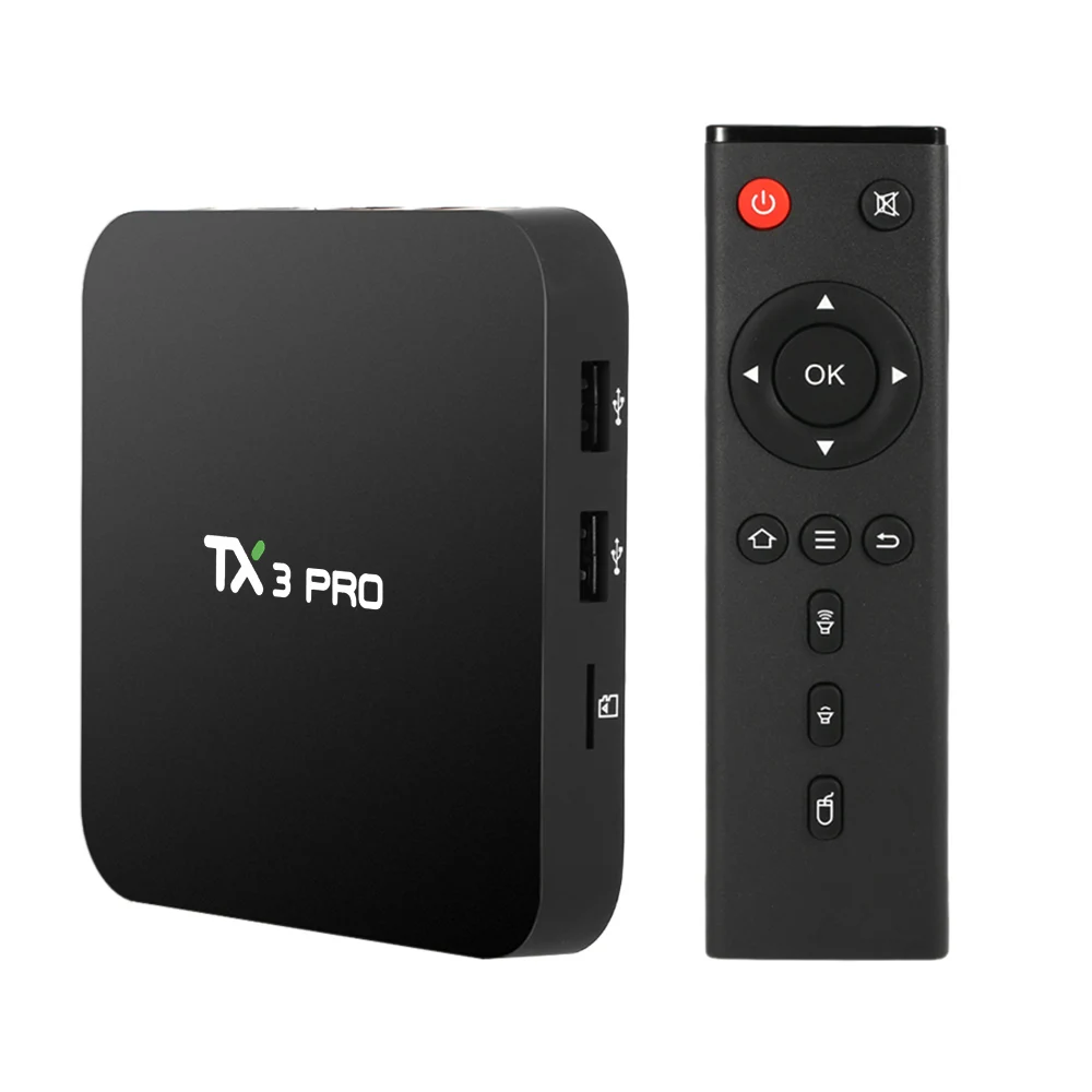 TX3 Pro Smart TV Set top Box Android TV Box Android 6.0 Amlogic S905X ...