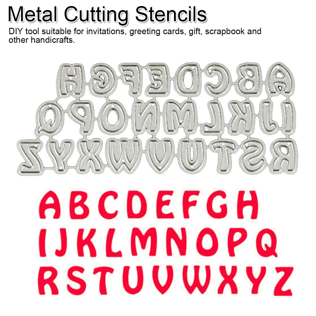

26pcs/Set Alphabet Letter Metal Die Cutting Dies for Shot Cutting Machine DIY Scrapbooking Embossing Folder Suit