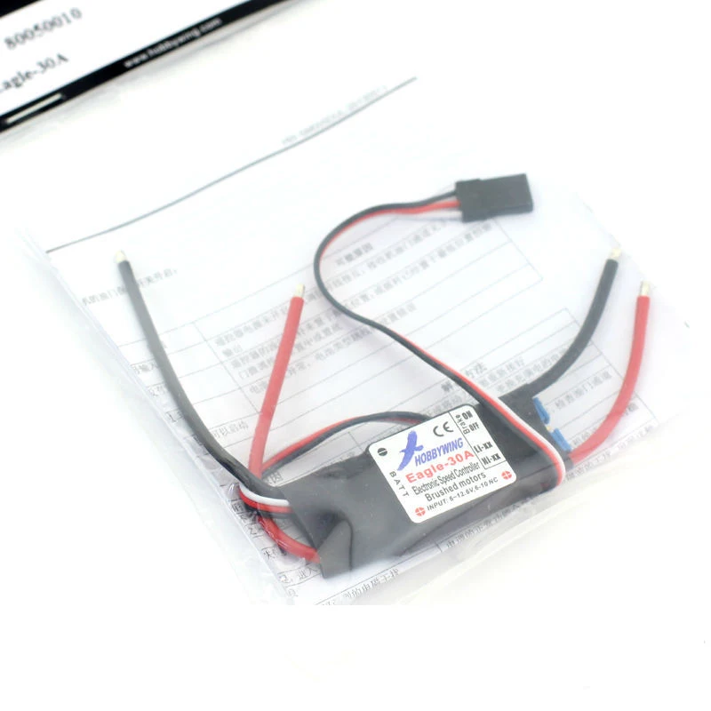 Контроллер скорости Hobbywing Eagle 30A Brushed ESC W/1A BEC для щеточного двигателя