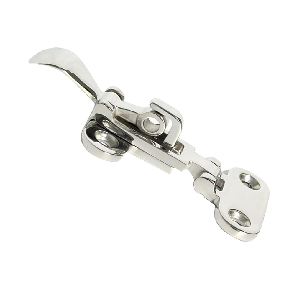105x50mm Stainless Steel Boat Locker Hatch Anti Rattle Latch Fastener Hold Down Clamp-Locking Cam Latch Boat Caravan 90 Degree