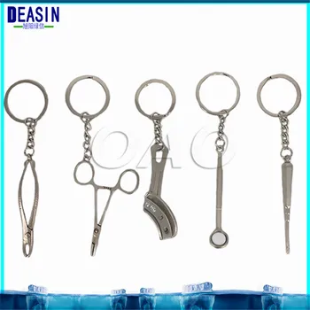 

Dental Lab Mixed Keychains Forcep Mirror Tooth Impression Tray