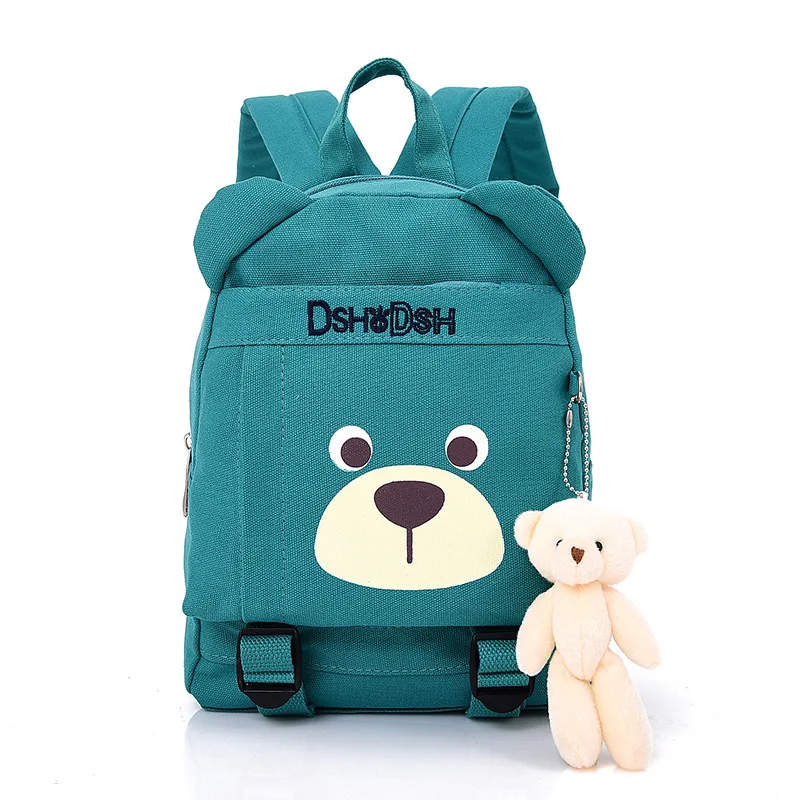 2017 New Cute font b Kids b font School Bags Cartoon Bear Dolls Canvas font b