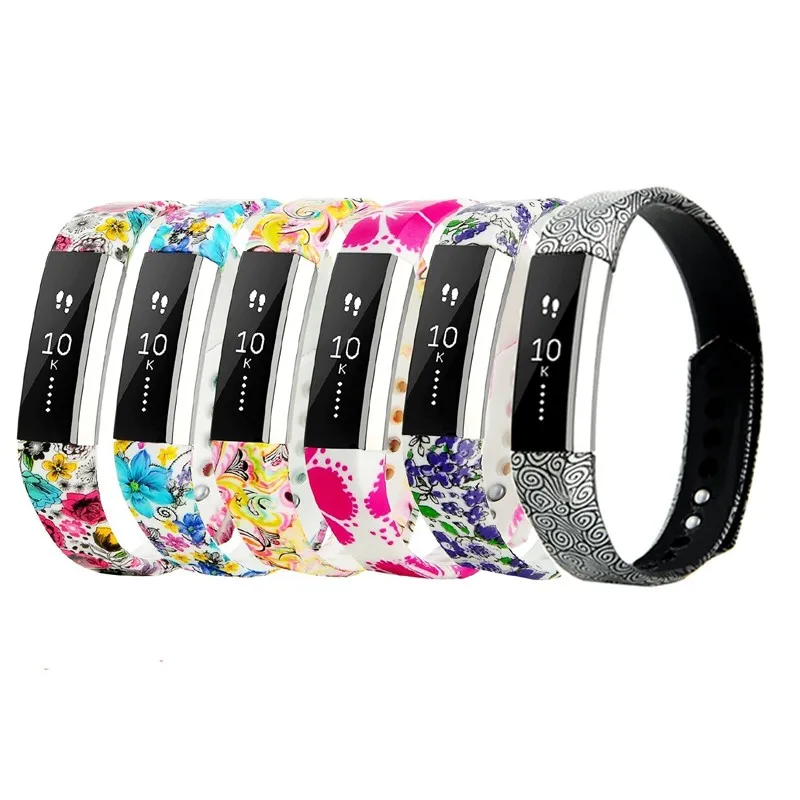 20 Patterns Large & Small Silicone Fitbit Alta Wristbands Sports Smart DIY Watch Bands Bracelet Strap Replacement in 20 Colors