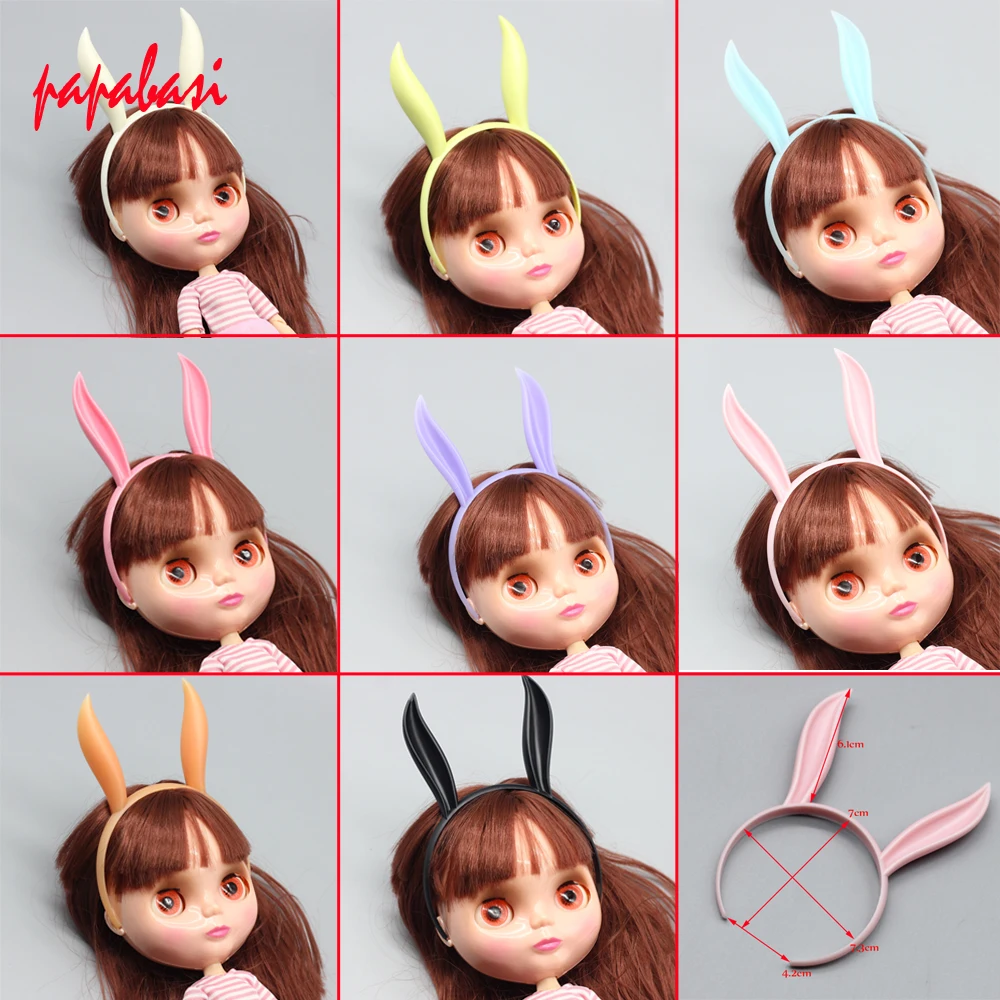 

1PCS Cute Rabbit Headband Head Band for 1/6 blyth BJD hair band 16inch 18inch dolls hair accessories