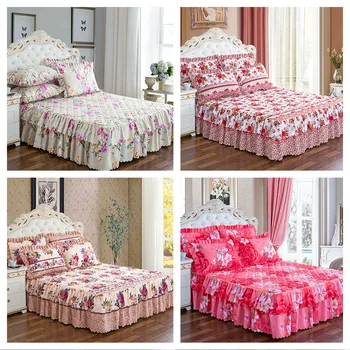 

Thickening Quilting Bed Cover Bedding Single Bed Leaf-Pattern Simple Flower Pattern Series