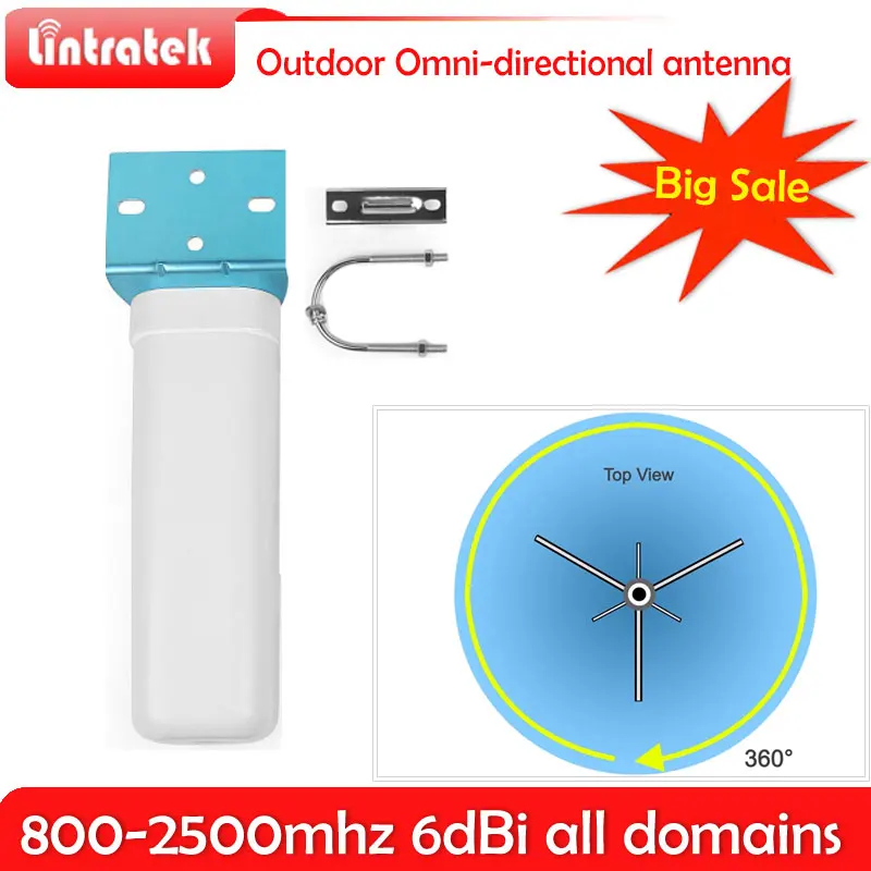 Lintratek 4g наружная антенна 800 2500 мгц Onmi внешняя цилиндрическая с N женской для 2G 3G