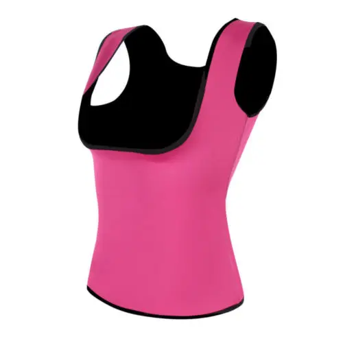 HEXIN женский Неопреновый Пояс для тренировок, жилет для коррекции фигуры, Корректирующее белье для похудения, пот размера плюс, тренировочный корсет для сауны - Цвет: Розовый