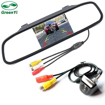 

GreenYi Car CCD Rear View Camera Car Parking Backup Camera Connect HD 5 inch Rearview Mirror Parking Monitor HD 800x480 Screen