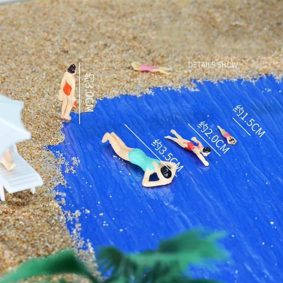 architecture plastic scale swimming figure  in ho train layout  (10)