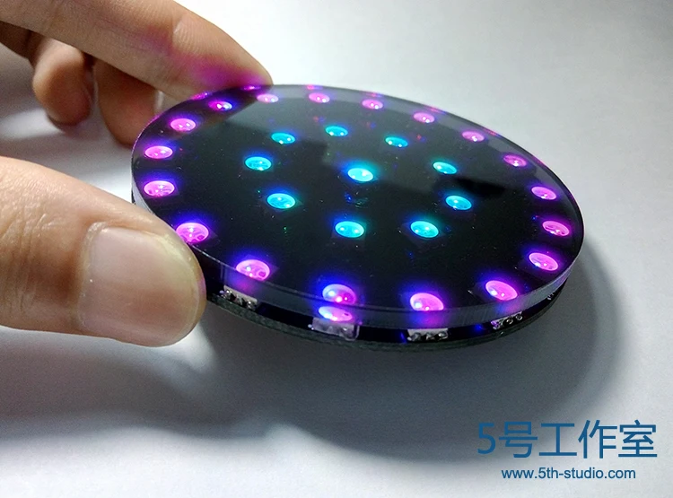 

Creative 51 single chip DIY electronic design and production suite: RGB full color LED crystal light cube circle Aurora