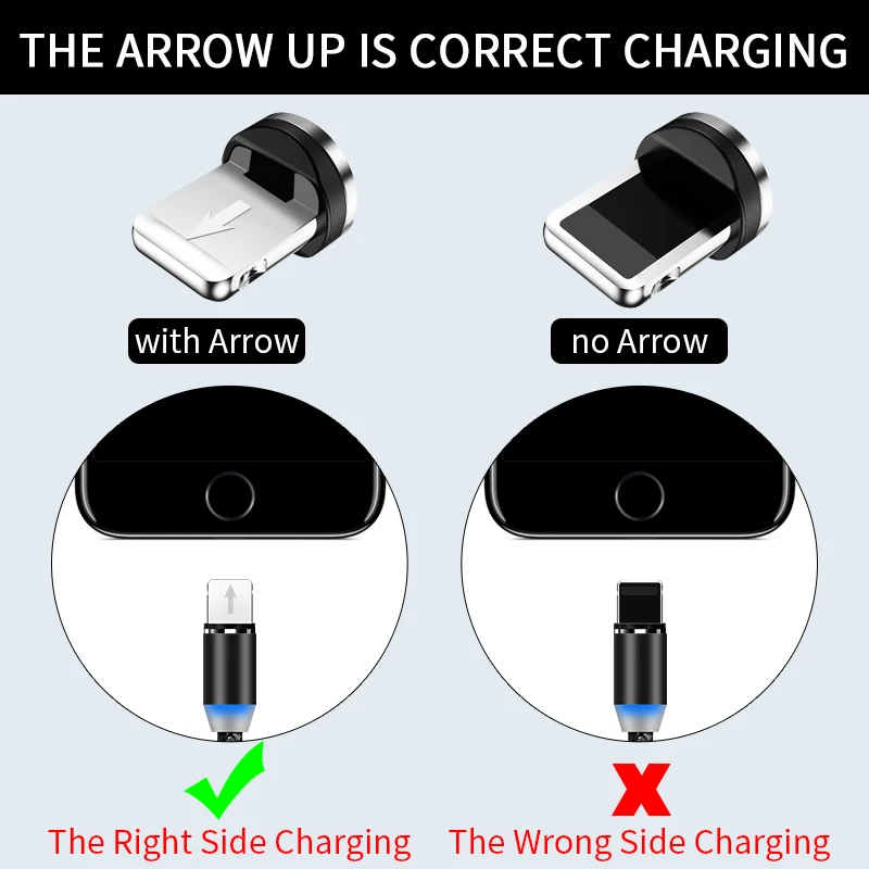 Greenport Magnetic phone cable micro type c ios charging cord(9)