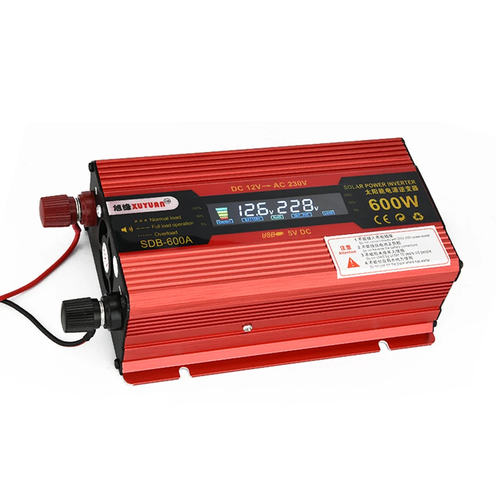 XUYUAN 600 W DC 12 V в AC 230 Солнечный Инвертор автомобильный преобразователь мощности|12v