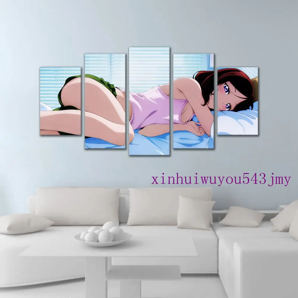 

Anime Large Framed Decor Original LOVE LIVE Maki Nishikino print decoration canvas in 5 pieces