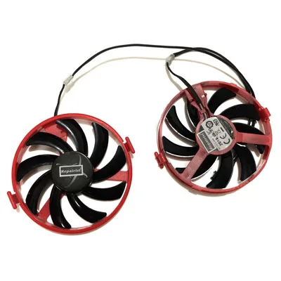 XFX RX460 R9-380X R7-370 GPU VGA кулер вентилятор охлаждения для XFX RX460 2 ГБ/4 ГБ R9 380X R7 370 видео Grahics карты в качестве замены - Цвет лезвия: red FY09010H12LPB