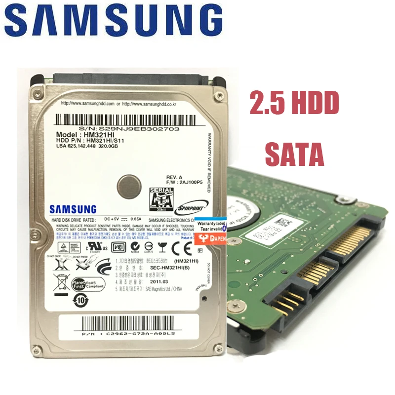 SAMSUNG PC HDD 160 GB 6.35 cm 2.5" HM160HI SATA TESTATO GARANZIA 