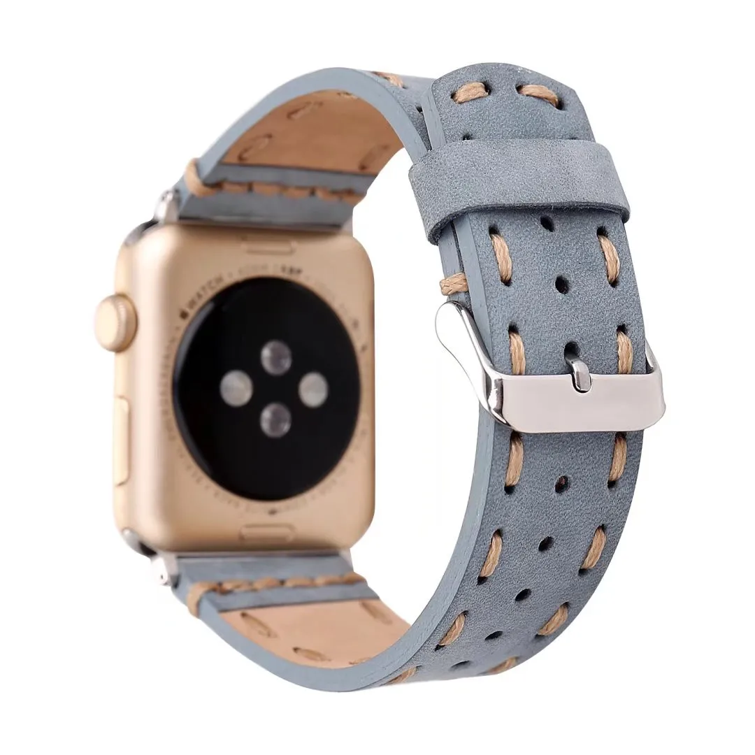 SE Ретро ремешок ручной работы для Apple Watch Series 3 2 1 из натуральной кожи винтажный