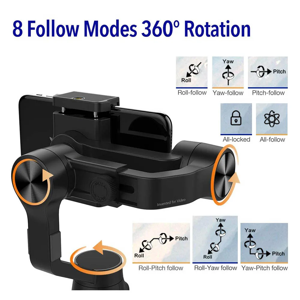 Moza Mini-MI 3-Axis Stabilizer Gimbal For Smartphone iPhone 11 X Xr Xs Samsung S9+ S10+ Huawei P30