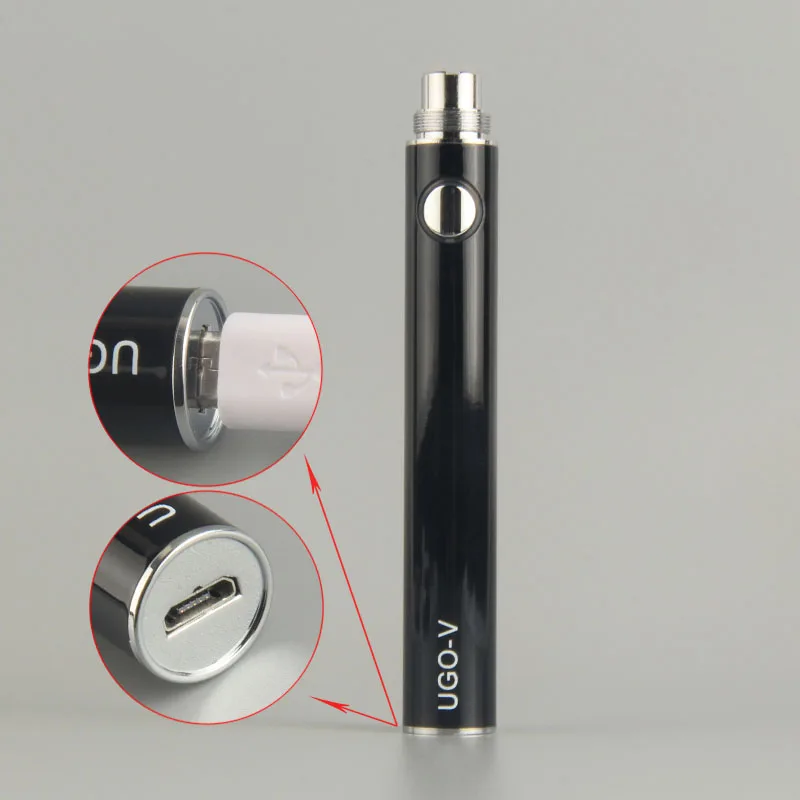 

1Pcs UGO-V 650/900mAh Battery Electronic Cigarette 510 Thread Vape Pen Micro USB Evod Battery For EVOD Mt3 EGO Ce4 Ce5 Atomizer